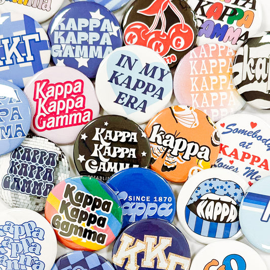 Assorted Sorority Buttons (Pack of 24)