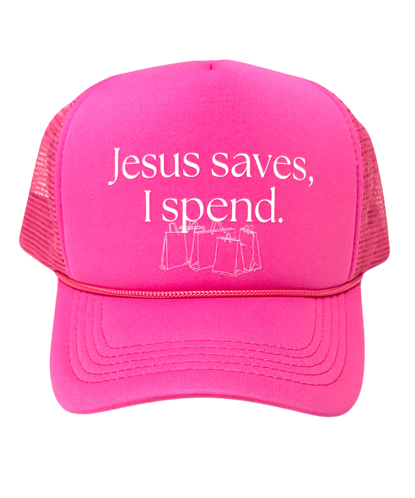 Jesus Saves, I Spend Trucker Hat