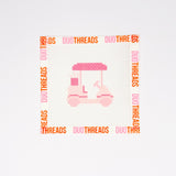 Pink Par Tee Golf Cart Needlepoint Canvas