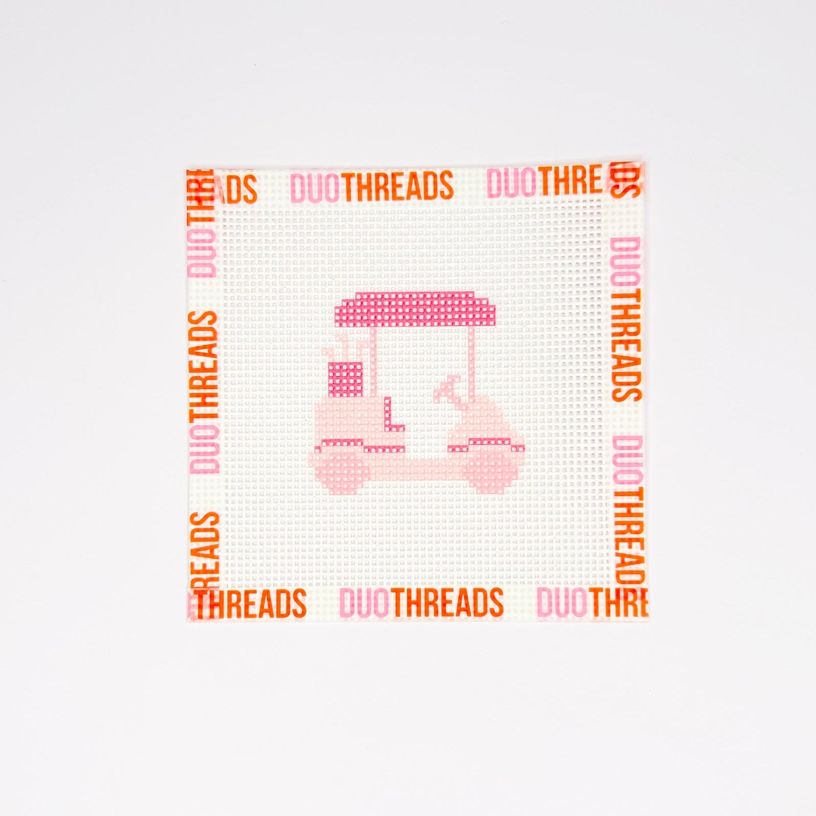 Pink Par Tee Golf Cart Needlepoint Canvas