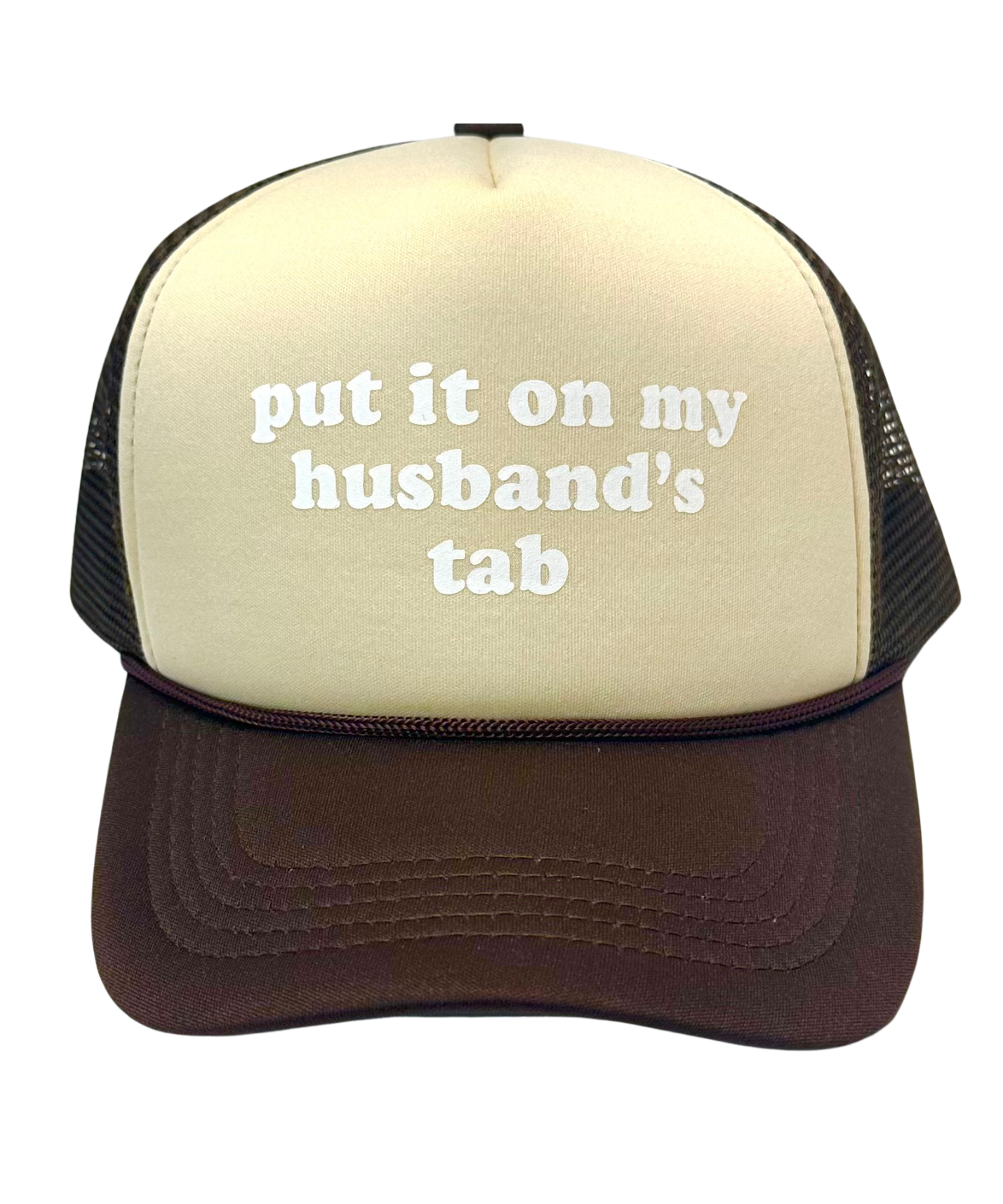 Put It On My Husband's Tab Trucker Hat