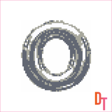 Silver Bubble Letters Needlepoint Canvas