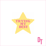 Trying My Best Needlepoint Canvas