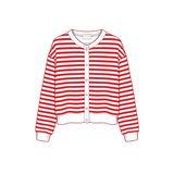 Campus Stripe Oversized Cardigan