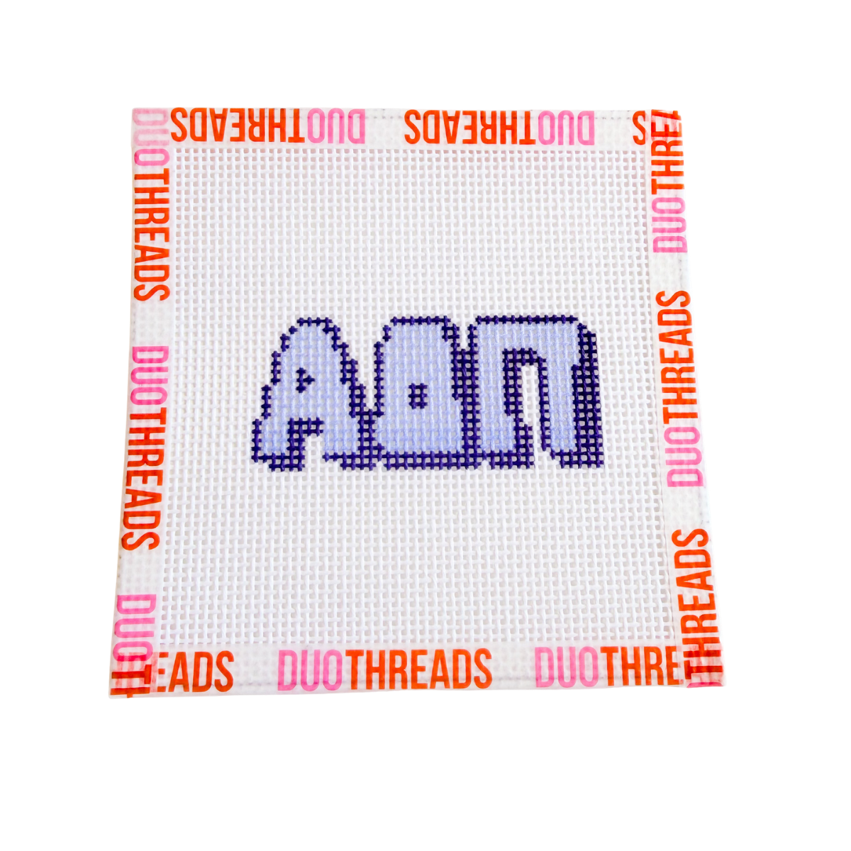 Sorority Bubble Letter Needlepoint Canvas
