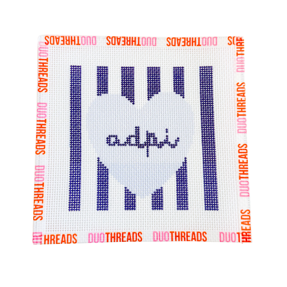 Sorority Heart Needlepoint Canvas