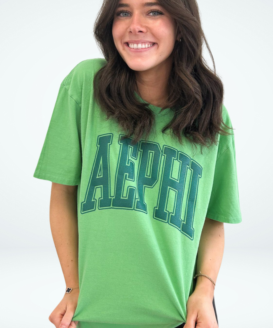 Varsity Arch Puff Tee (Smaller Sororitites)