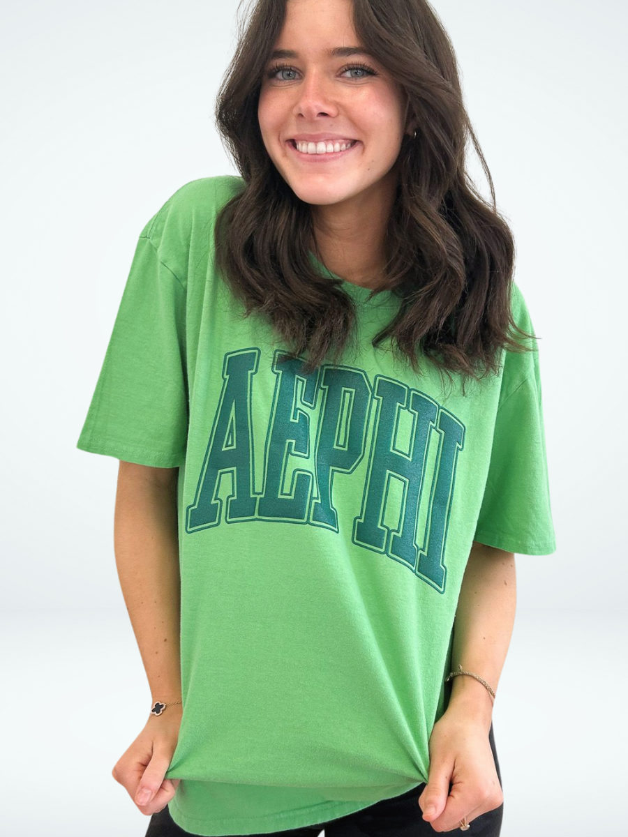 Varsity Arch Puff Tee (Smaller Sororitites)