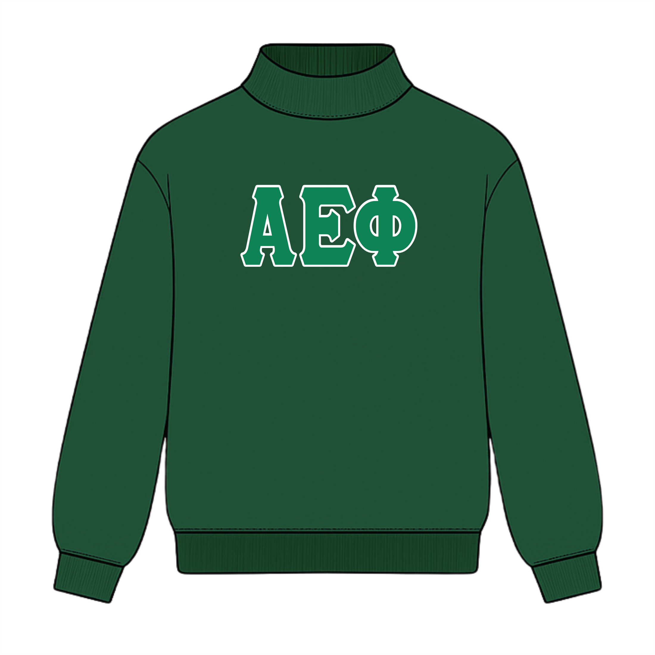 Classic Twill Mock Neck Crew