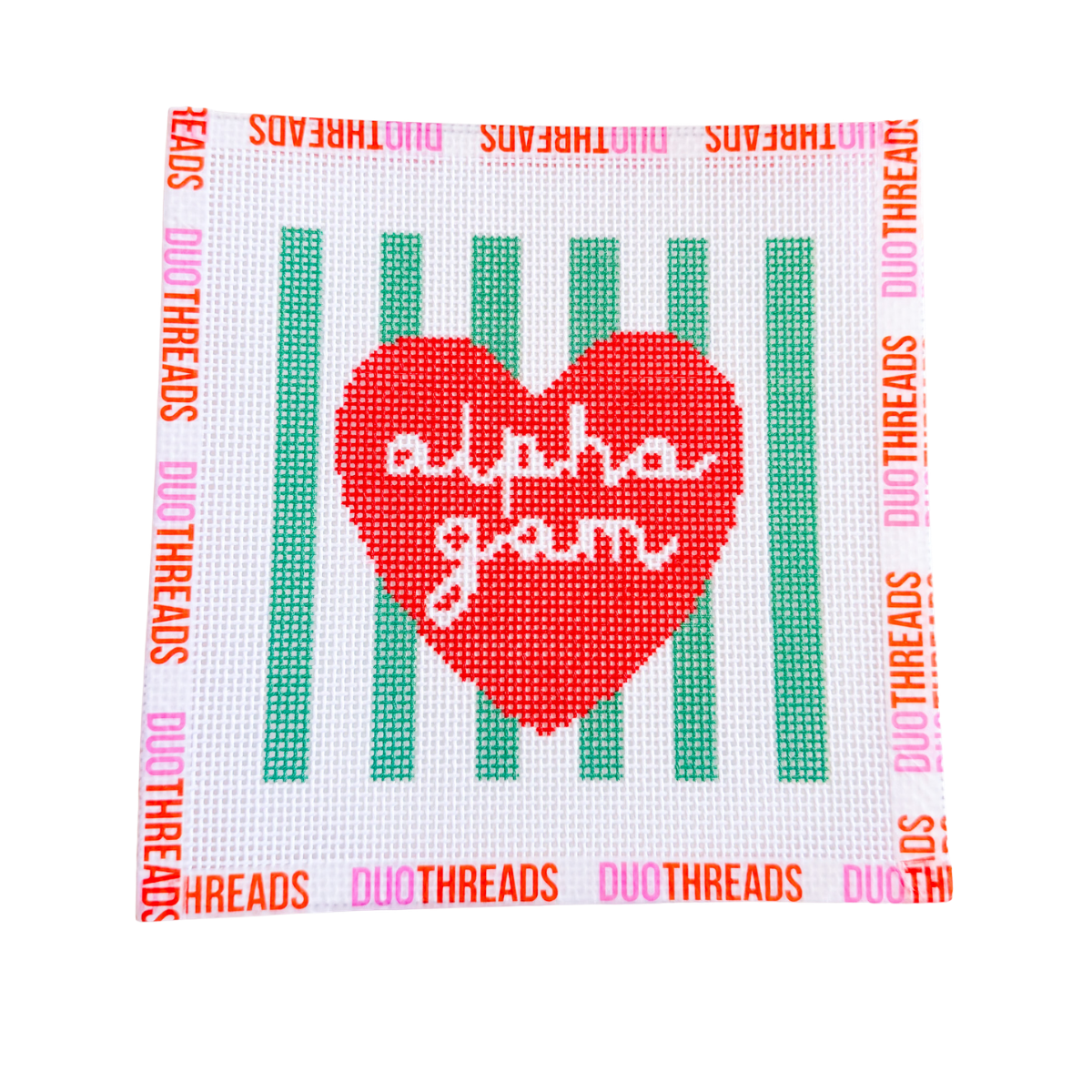 Sorority Heart Needlepoint Canvas