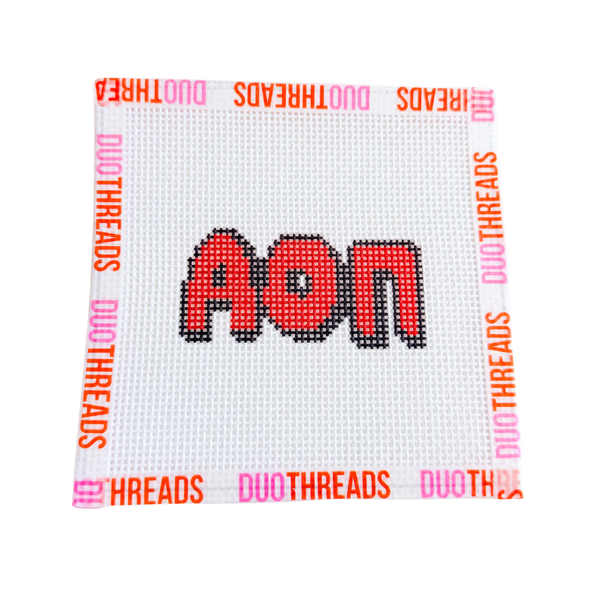 Sorority Bubble Letter Needlepoint Canvas