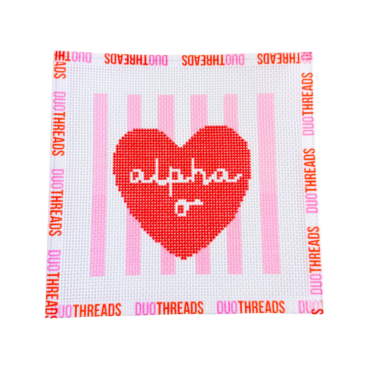 Sorority Heart Needlepoint Canvas