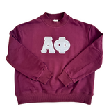 Classic Twill Mock Neck Crew