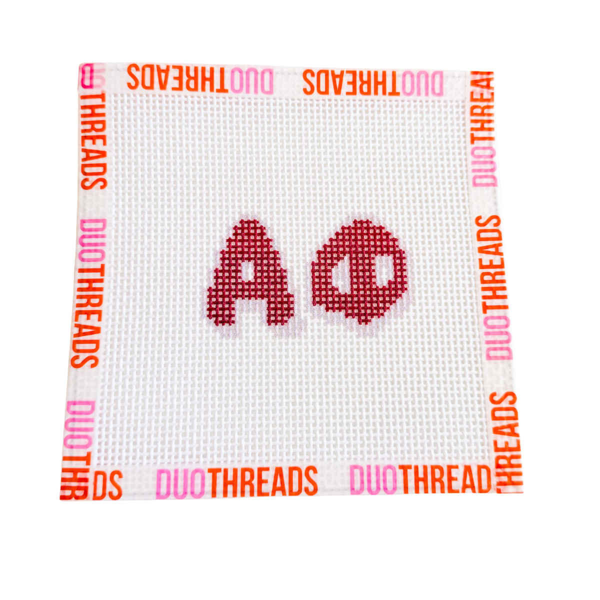 Sorority Bubble Letter Needlepoint Canvas