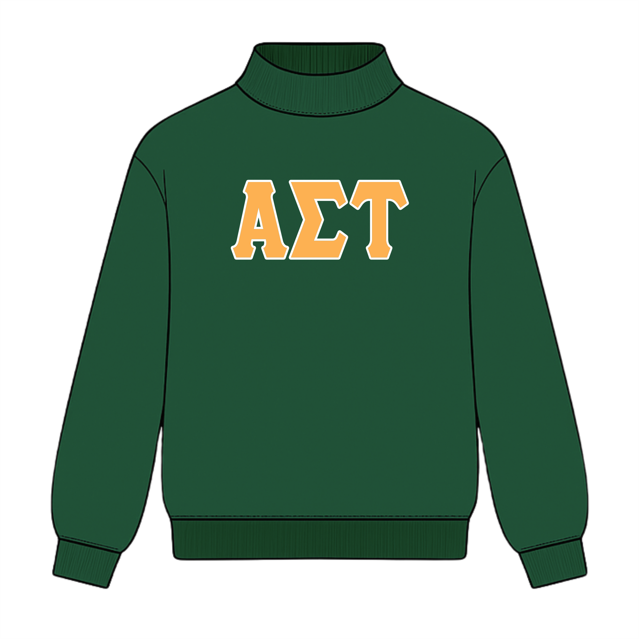 Classic Twill Mock Neck Crew