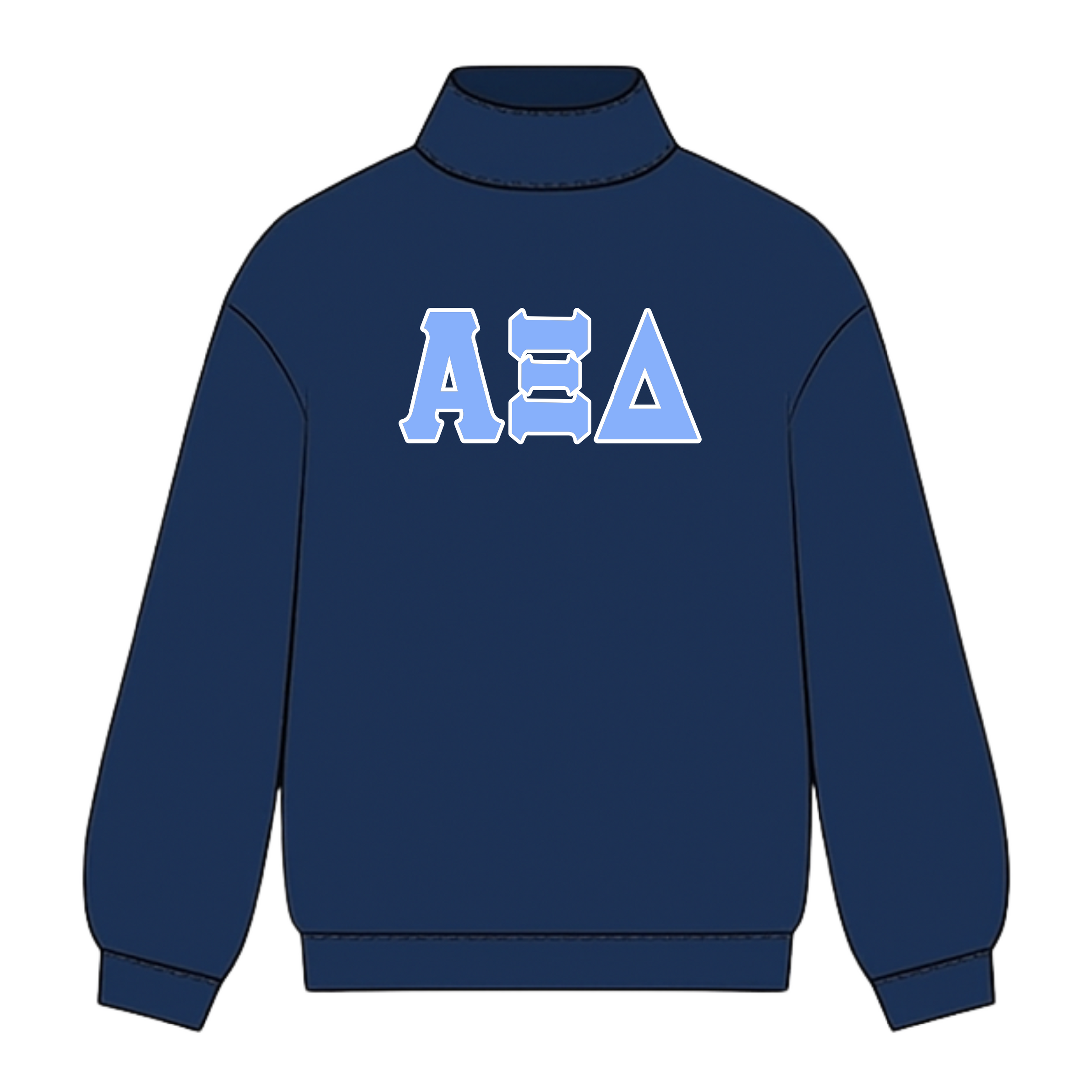 Classic Twill Mock Neck Crew