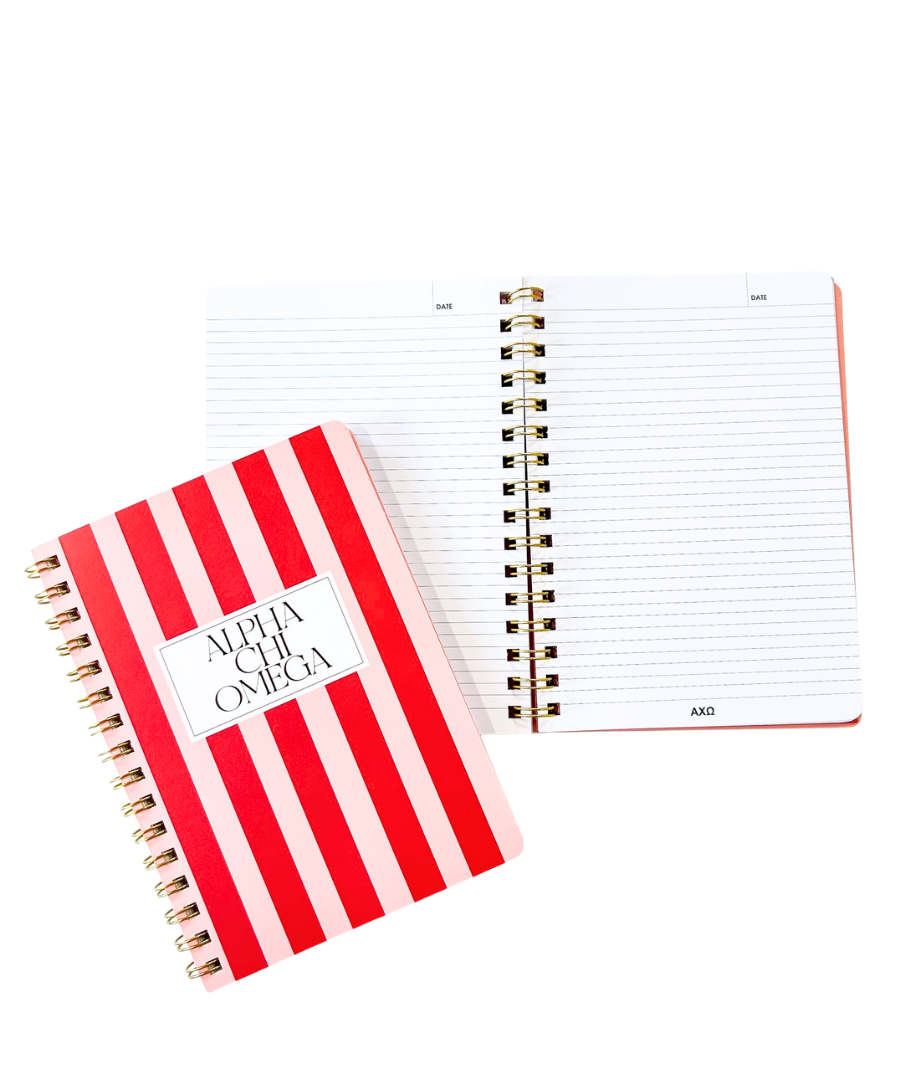 Stripe Sorority Notebook