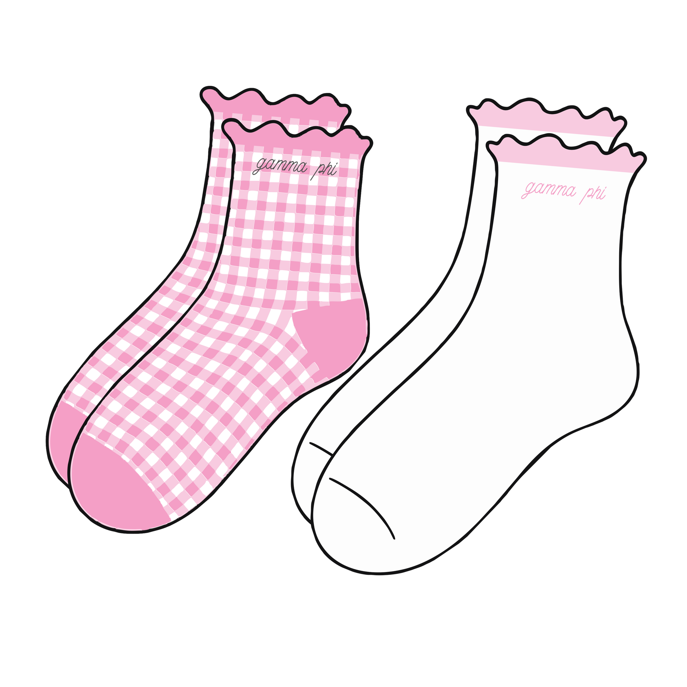 Gingham & Grace Sorority Sock Set - PREORDER