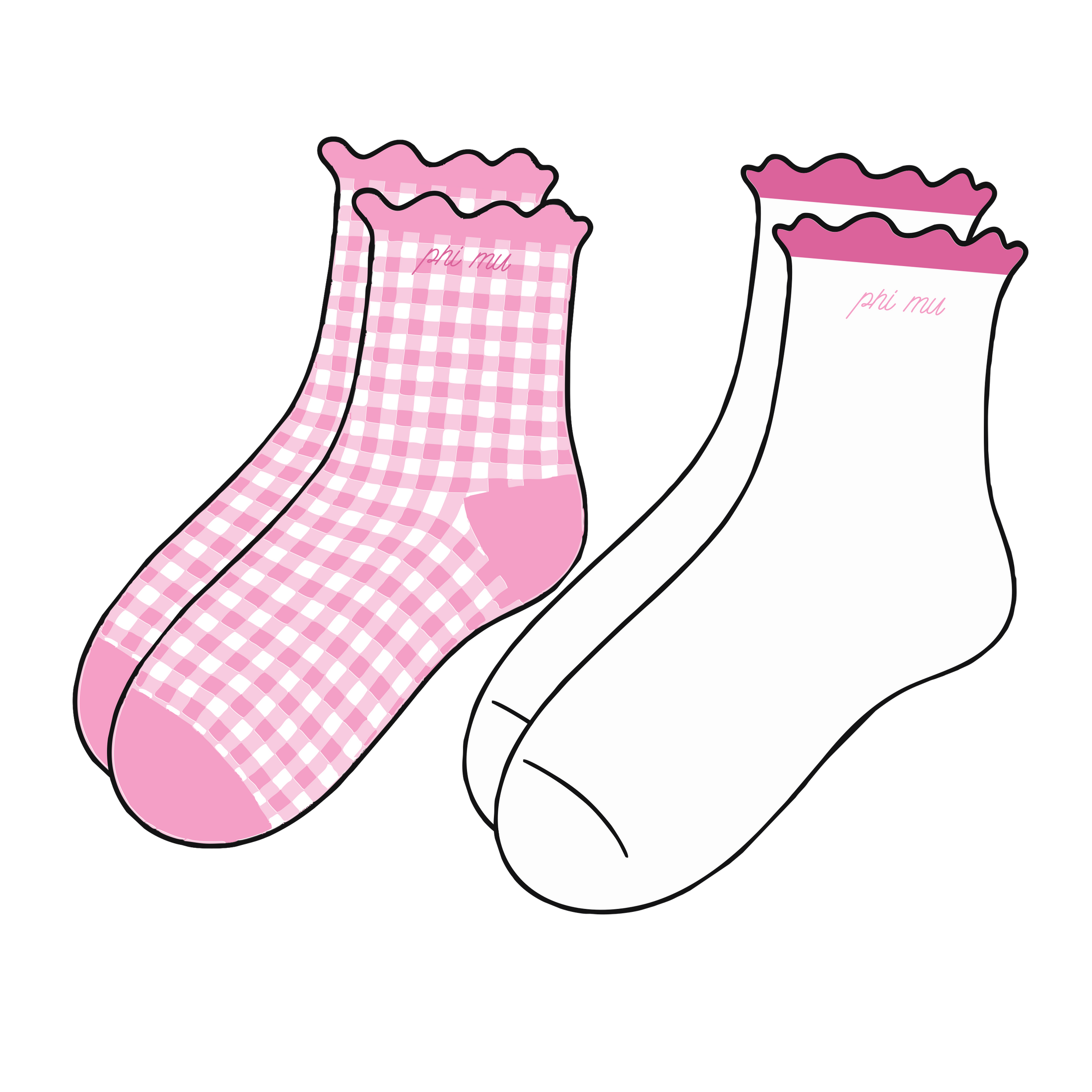 Gingham & Grace Sorority Sock Set - PREORDER
