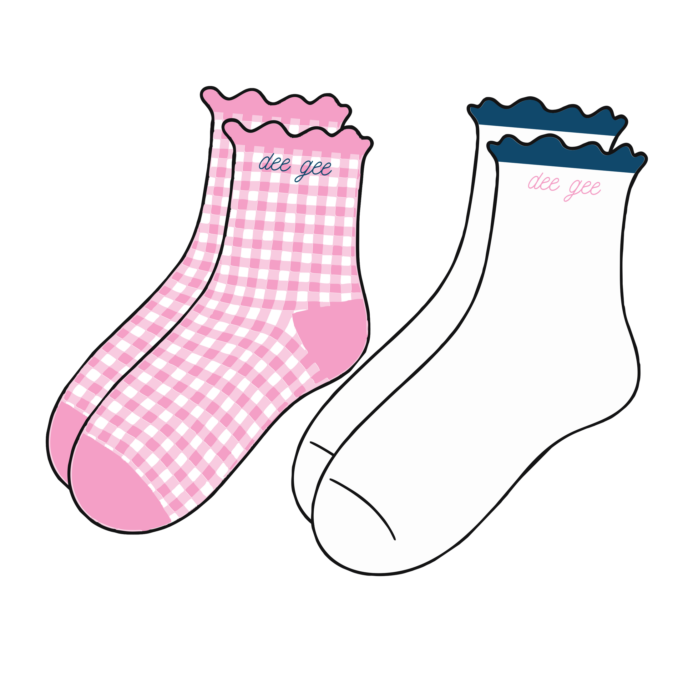 Gingham & Grace Sorority Sock Set - PREORDER