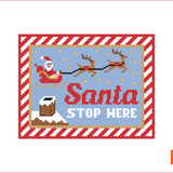Santa Stop Here Needlepoint Canvas
