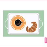 Continental Breakfast Needlepoint Canvas