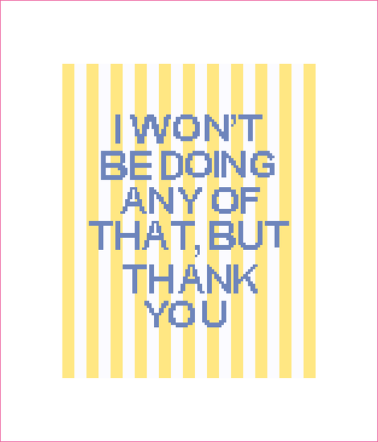 But Thank You Needlepoint Canvas
