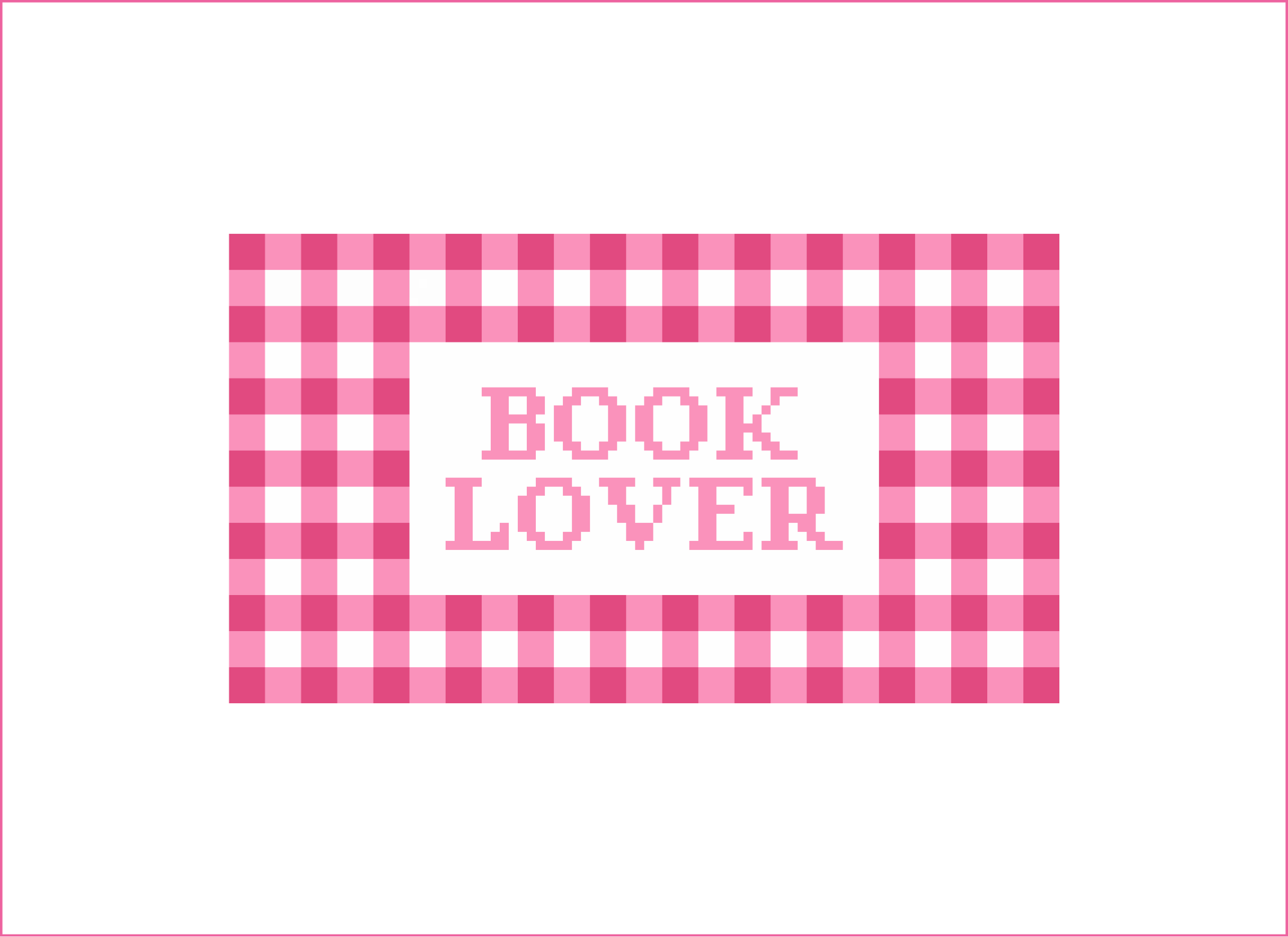 Book Lover Needlepoint Canvas