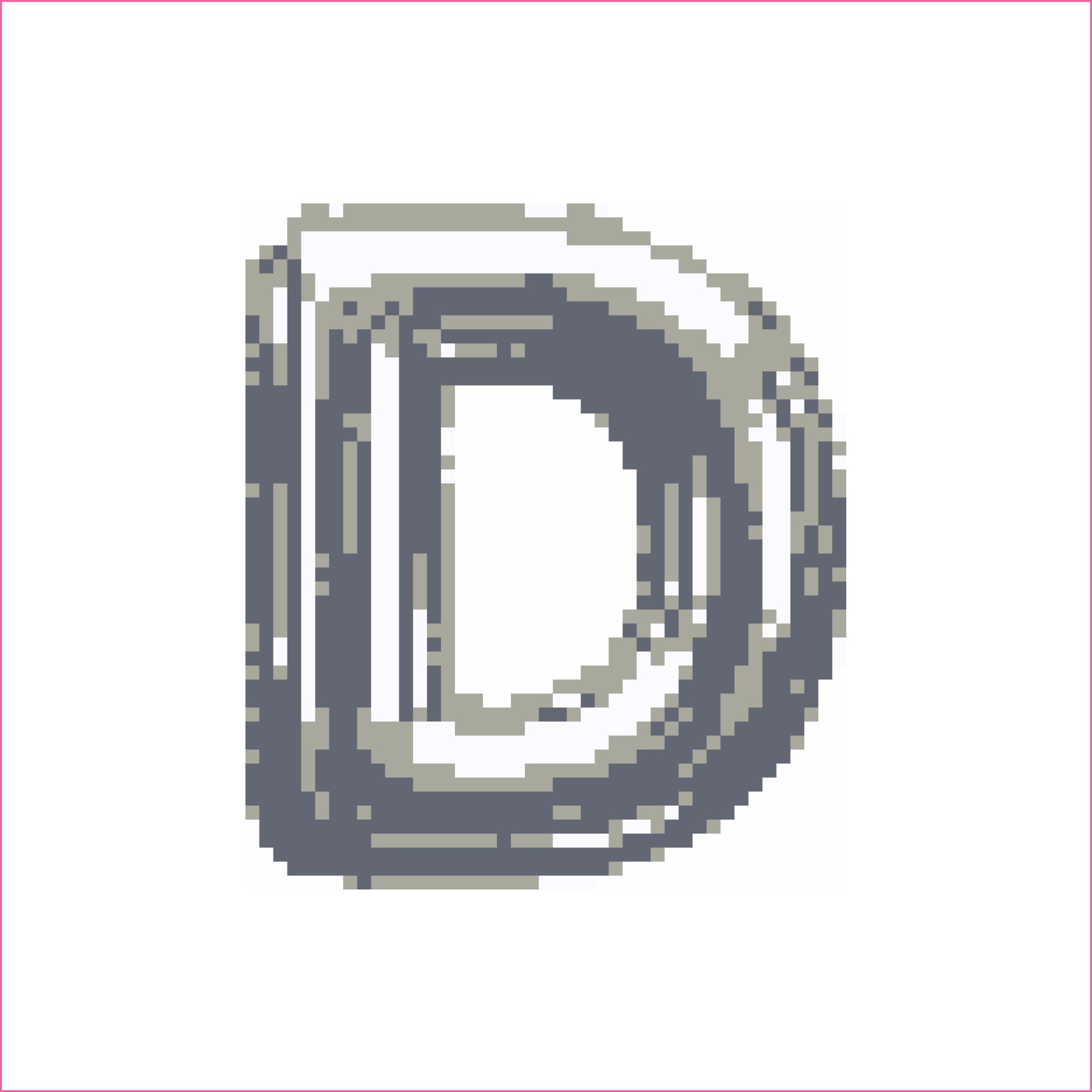 Silver Bubble Letters Needlepoint Canvas