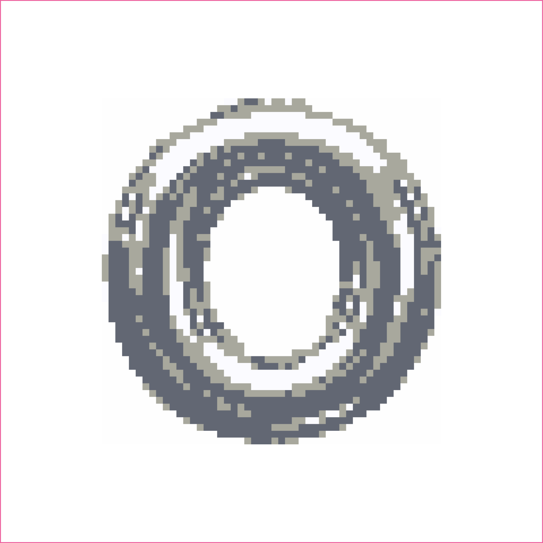 Silver Bubble Letters Needlepoint Canvas