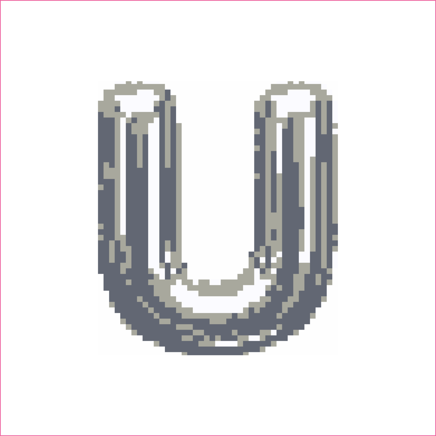 Silver Bubble Letters Needlepoint Canvas