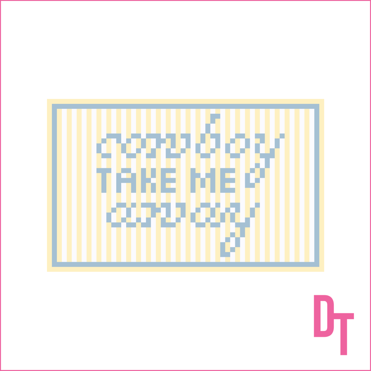 Cowboy Take Me Away Needlepoint Canvas