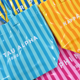 Stripe Sorority Tote Bag