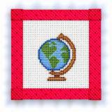 Around the World Mini Needlepoint Canvas