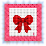 Classic Red Bow Needlepoint Canvas