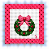 Mini Christmas Wreath Needlepoint Canvas