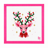 Merry Little Deer Christmas Needlepoint Canvas