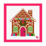 Gingerbread House Christmas Needlepoint Canvas