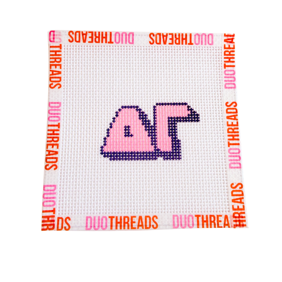 Sorority Bubble Letter Needlepoint Canvas