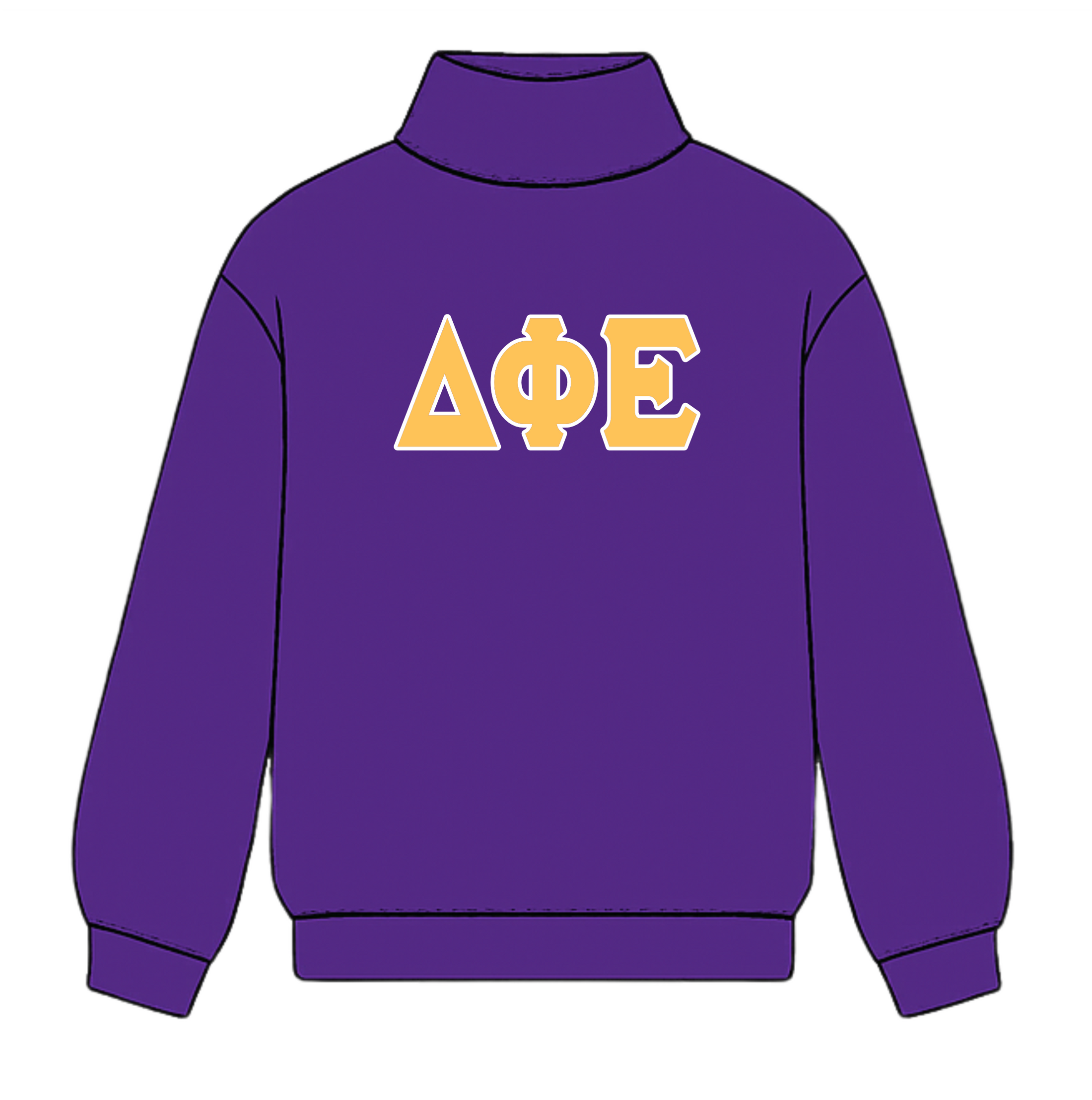 Classic Twill Mock Neck Crew