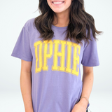 Varsity Arch Puff Tee (Smaller Sororitites)