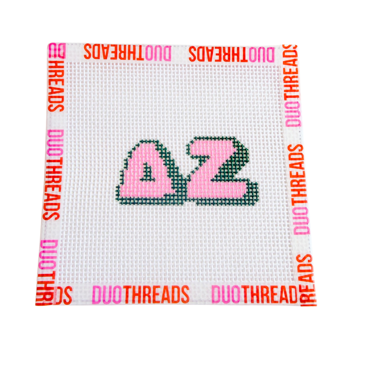 Sorority Bubble Letter Needlepoint Canvas