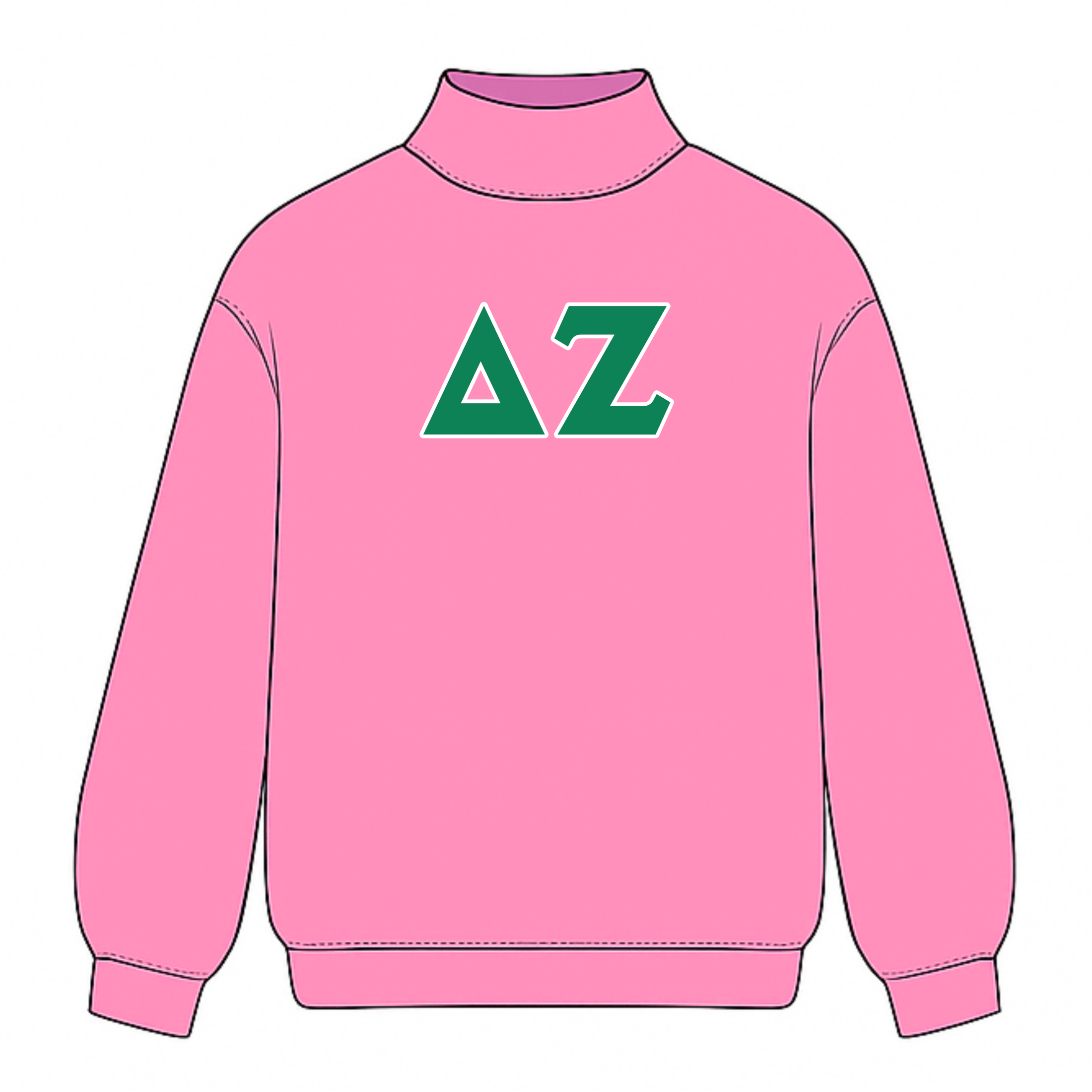 Classic Twill Mock Neck Crew