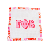 Sorority Bubble Letter Needlepoint Canvas