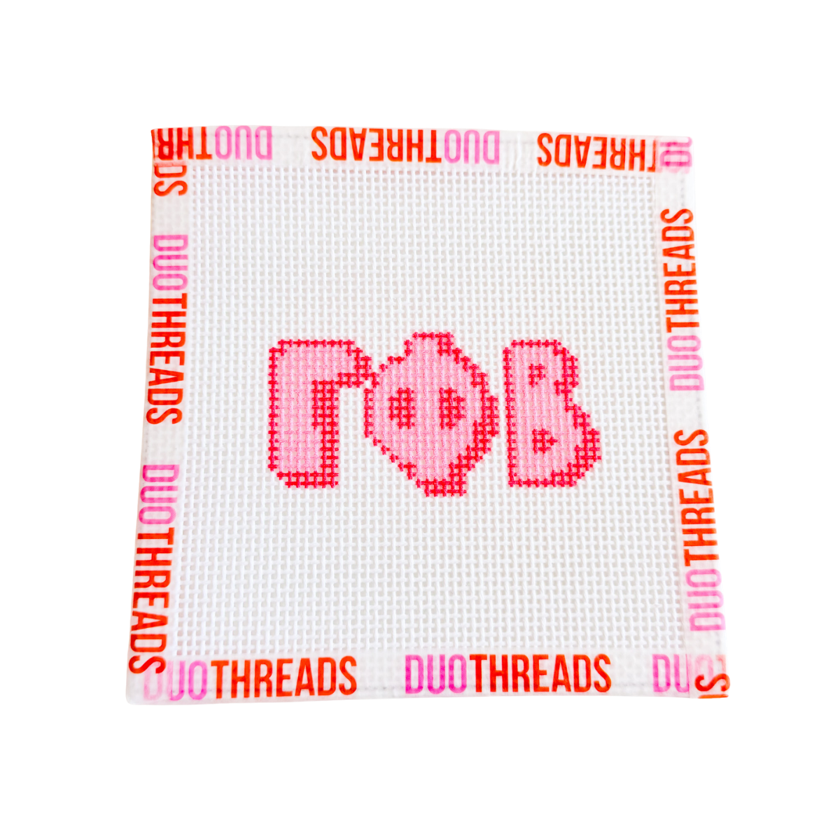 Sorority Bubble Letter Needlepoint Canvas