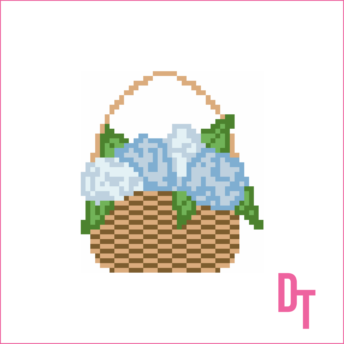 Fresh Cut Hydrangeas Needlepoint Canvas