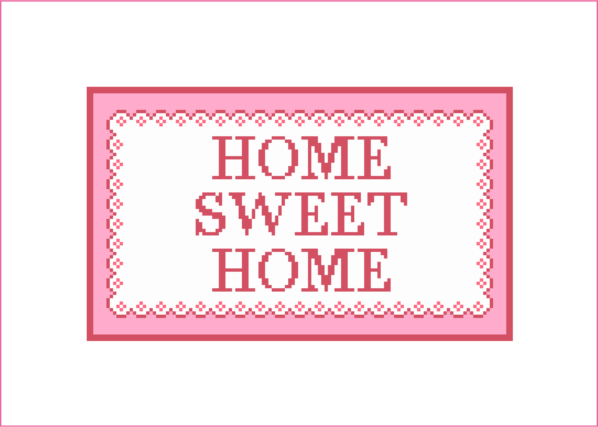 Home Sweet Home Needlepoint Canvas