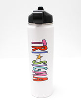 Load image into Gallery viewer, Rainbow Water Bottle with Straw Lid - 22oz
