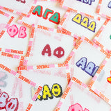 Sorority Bubble Letter Needlepoint Canvas