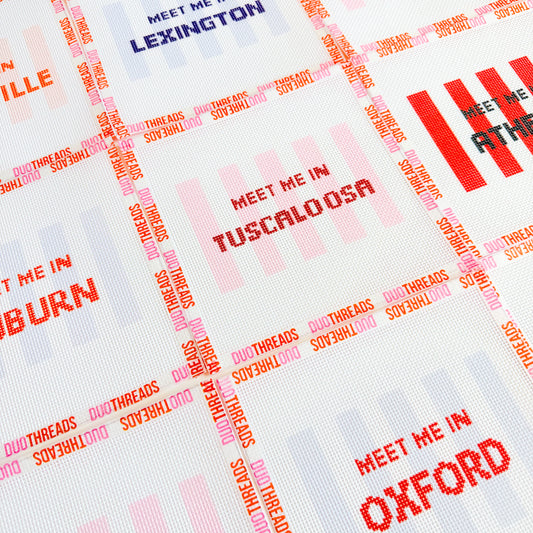 Meet Me In College Town Needlepoint Canvas - PREORDER